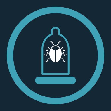 Hata koruma yuvarlak vektör simgesi