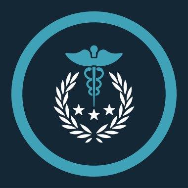 Caduceus Logo yuvarlak vektör simge