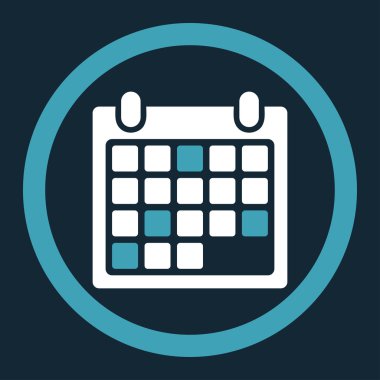 Takvim randevu yuvarlak vektör simgesi