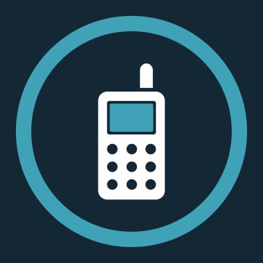 Cep telefonu yuvarlak vektör simgesi
