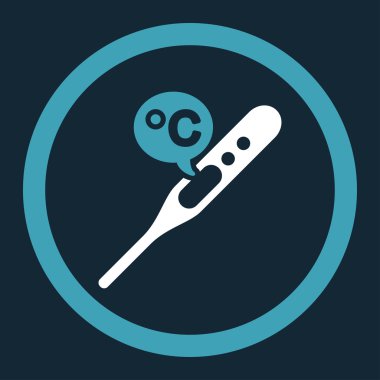 Celsius sıcaklık yuvarlak vektör simgesi