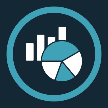 Grafikler yuvarlak vektör simgesi