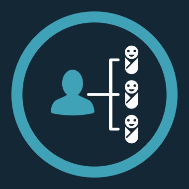 Çocuk Linkler yuvarlak vektör simgesi