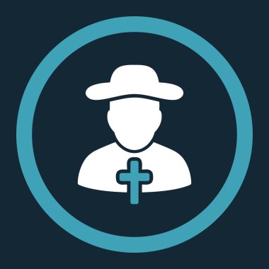 Rahip yuvarlak vektör simgesi