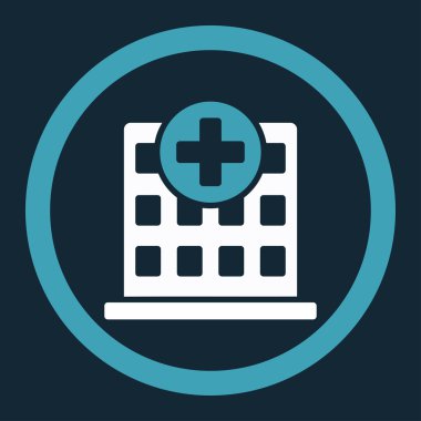 Klinik yuvarlak vektör simgesi