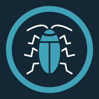 Hamam böceği yuvarlak vektör simgesi