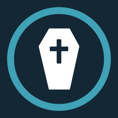 Tabut yuvarlak vektör simgesi