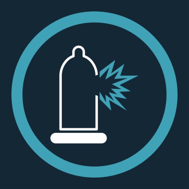 Prezervatif hasar vektör simge yuvarlak