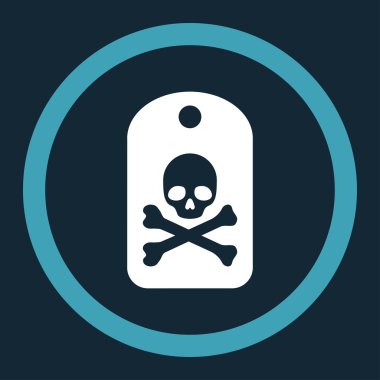 Ölüm etiket yuvarlak vektör simgesi