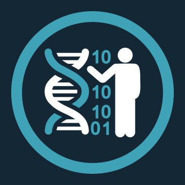 DNA kodu rapor vektör simge yuvarlak