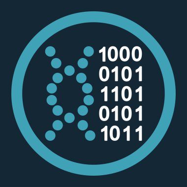 DNA kodu yuvarlak vektör simgesi