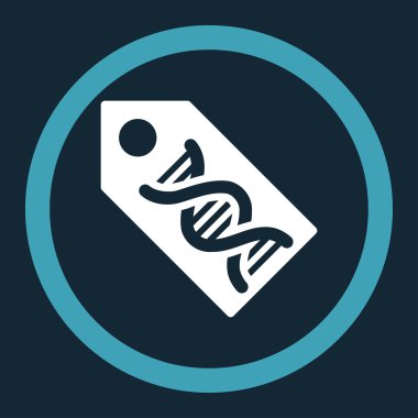DNA işaret yuvarlak vektör simgesi
