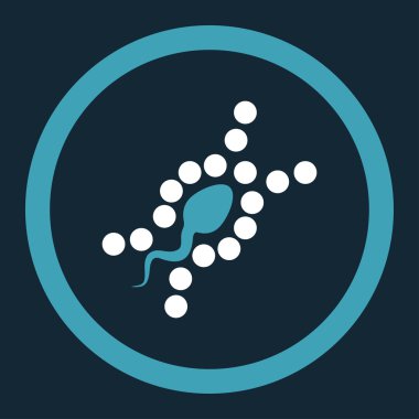 DNA çoğaltma yuvarlak vektör simgesi