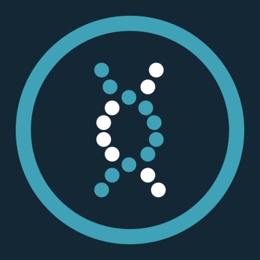 DNA sarmal yuvarlak vektör simgesi