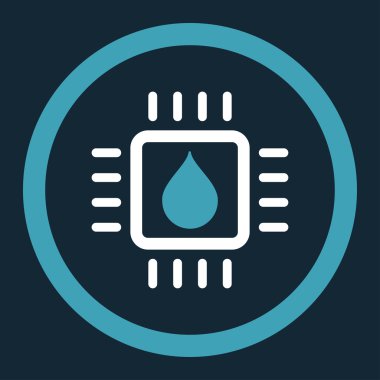 Analiz çip yuvarlak vektör simge damla