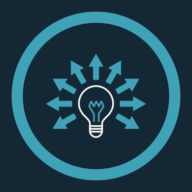 Elektrik ışığı yuvarlak vektör simgesi