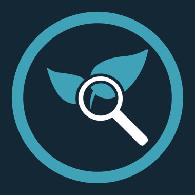 Doğal ilaçlar yuvarlak vektör simge keşfetmek