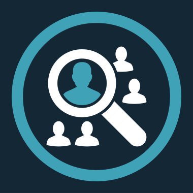 Hastalar yuvarlak vektör simge keşfetmek