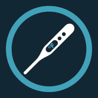 Fahrenheit termometre yuvarlak vektör simgesi