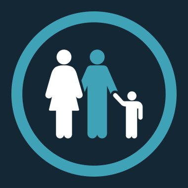 Aile yuvarlak vektör simgesi