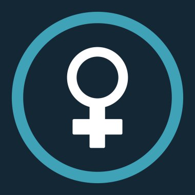 Kadın sembolü yuvarlak vektör simgesi