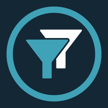 Filtreleri yuvarlak vektör simgesi