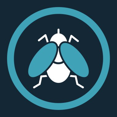 Sinek yuvarlak vektör simgesi