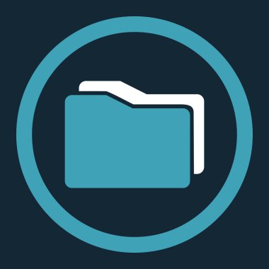Klasörleri yuvarlak vektör simgesi