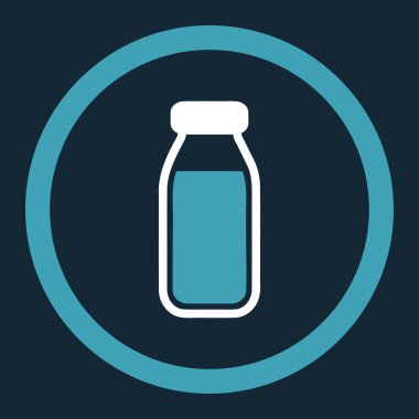 Tam şişe yuvarlak vektör simgesi