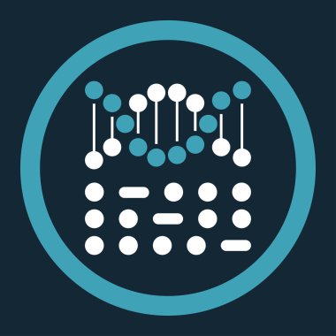 Genetik kod yuvarlak vektör simgesi