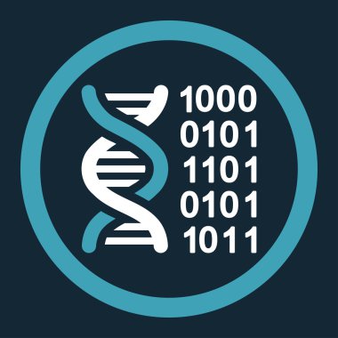 Genetik kod yuvarlak vektör simgesi