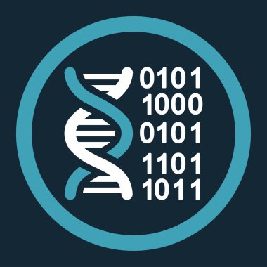 Genom kodu yuvarlak vektör simgesi