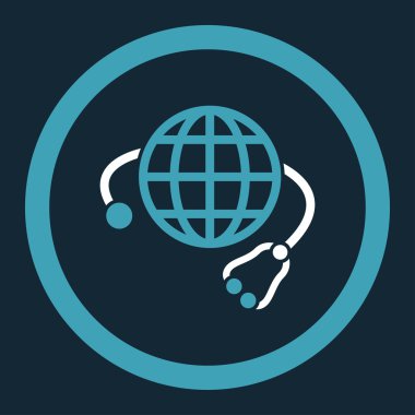 Genel tıp yuvarlak vektör simgesi