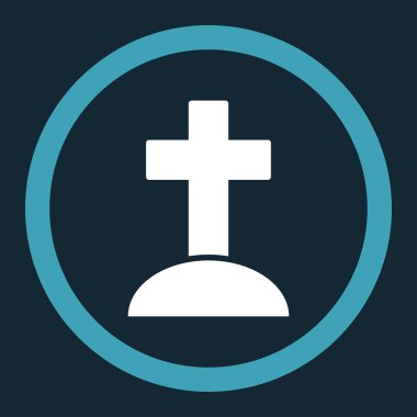 Mezar yuvarlak vektör simgesi