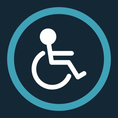 Özürlü yuvarlak vektör simgesi