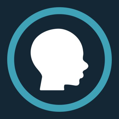 Kafa yuvarlak vektör simgesi