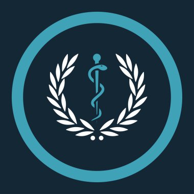 Sağlığa bakım amblemi vektör simge yuvarlak