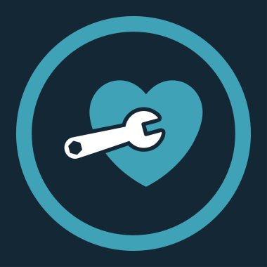 Kalp ameliyatı yuvarlak vektör simgesi
