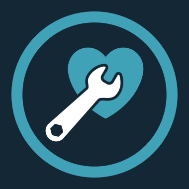 Kalp ameliyatı yuvarlak vektör simgesi