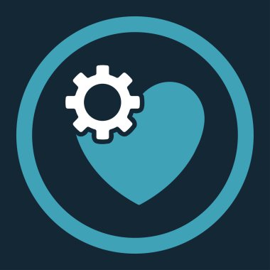 Kalp ameliyatı yuvarlak vektör simgesi