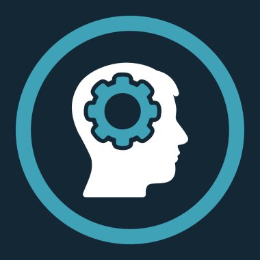 İnsan aklının yuvarlak vektör simgesi