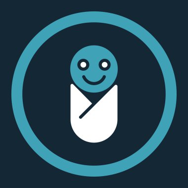 Bebek yuvarlak vektör simgesi