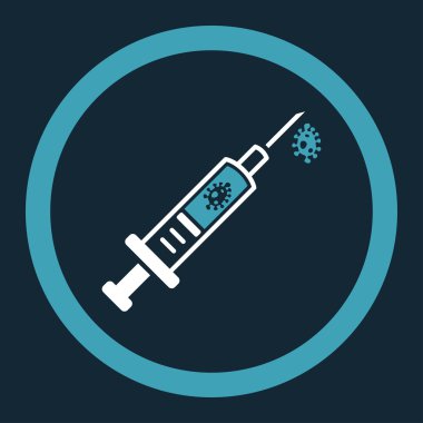 Enfeksiyon enjeksiyon yuvarlak vektör simgesi