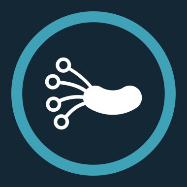 Enfeksiyon mikrop yuvarlak vektör simgesi