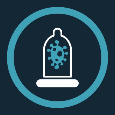 Enfeksiyon koruma yuvarlak vektör simgesi