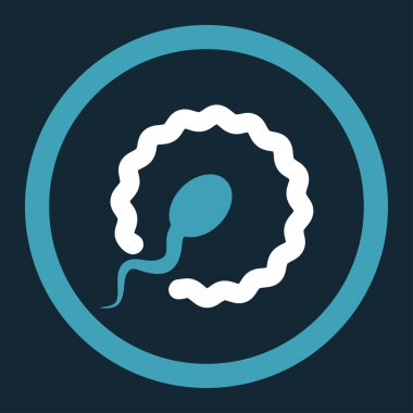 Döllenme yuvarlak vektör simgesi