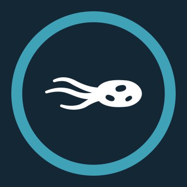 Mikroorganizma yuvarlak vektör simge rahatsız