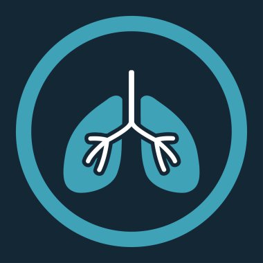 Akciğerler yuvarlak vektör simgesi