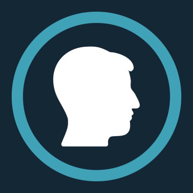 Adam baş vektör simge yuvarlak