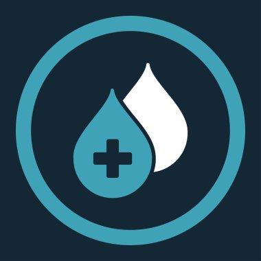 Tıbbi damla yuvarlak vektör simgesi